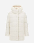 Herno PIUMINO MEDIO SATIN + LADY ALTERNATIVE FUR HD White PI001934D12170Z1000