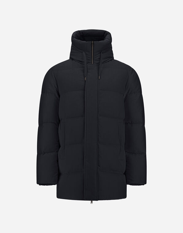 Herno JACKET IN CASHMERE, SILK AND NYLON WITH IRIDESCENT EFFECT Navy Blue PI001382U380879200