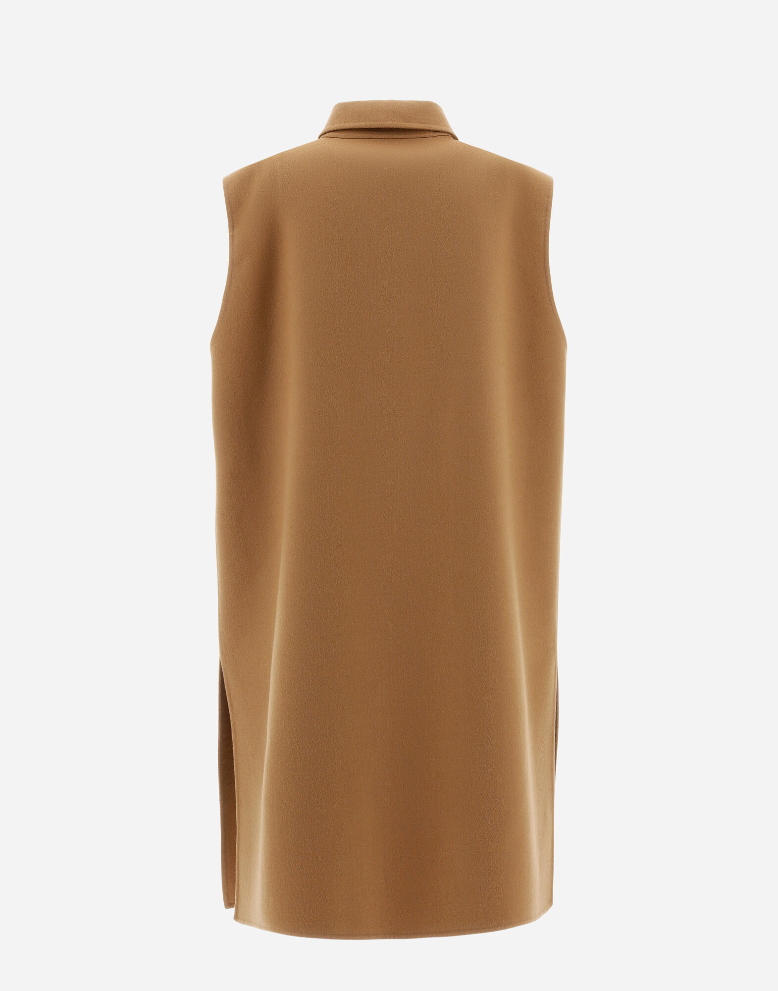 Camel outlet sleeveless coat