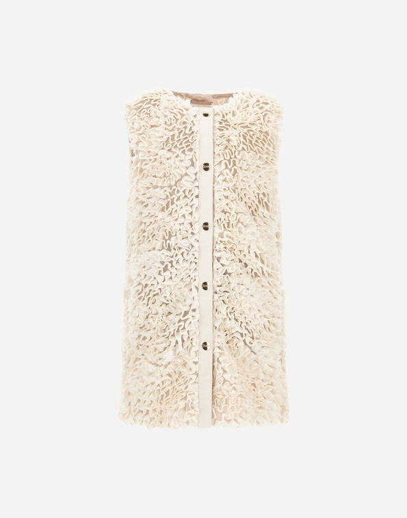 Herno VEST IN FRU FRU GEORGETTE Natural GI000097G127831100