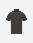 Herno JERSEY CREPE POLO SHIRT Mud JPL003U520058600