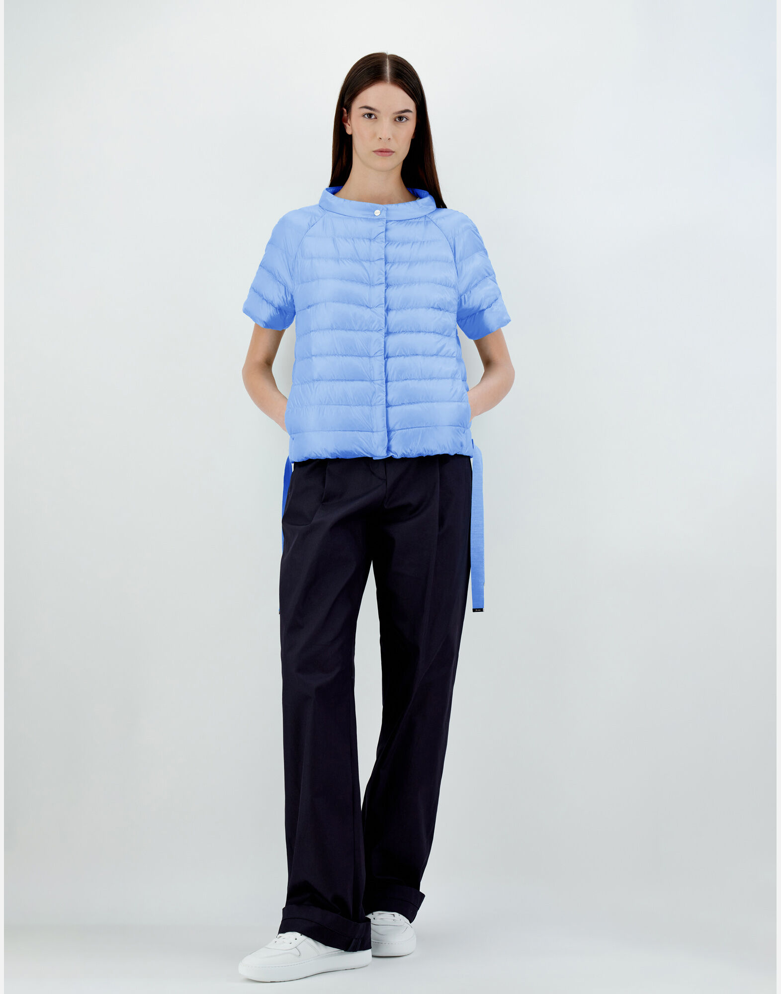 NYLON ULTRALIGHT CAPE JACKET in Light Blue for Women | Herno®