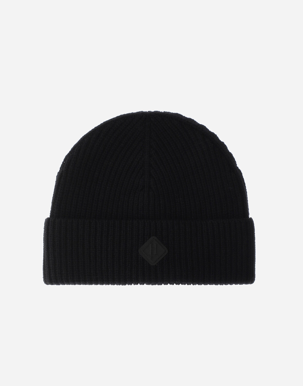 Herno Beanie In Endless Rib In Black