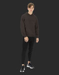 Herno LAMINAR COTTON SWEATER HOODIE WITH LOGO Fondente JG008UL500178800