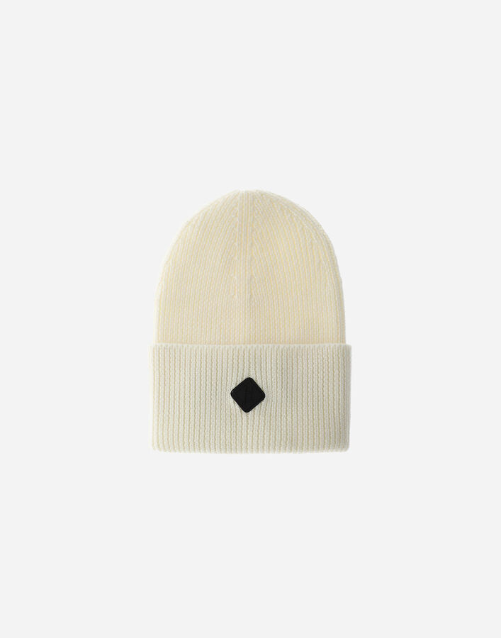 Herno BEANIE IN RIBBED MERINO WOOL White BER00044U703191000