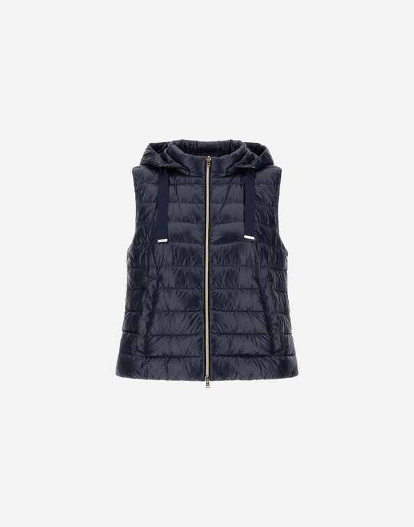 Herno VEST IN NYLON ULTRALIGHT AND MONOGRAM Navy Blue PI002217D12017Z9200