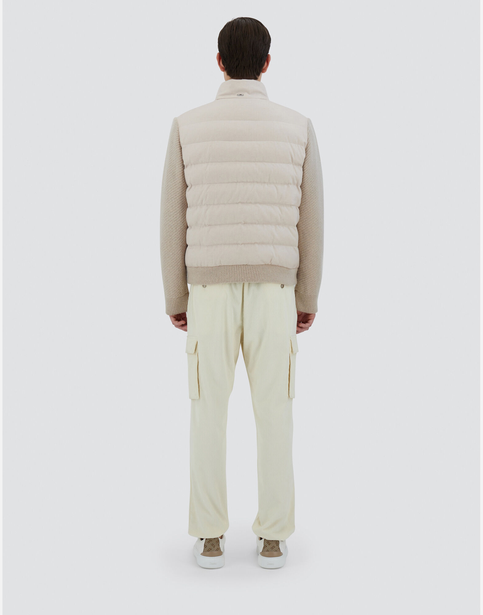 メンズ カシミヤ シルク ニット ボンバージャケット