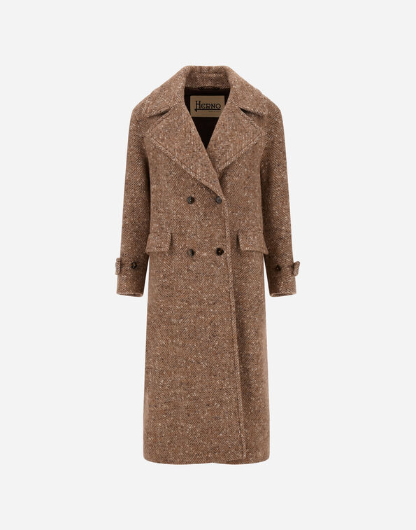 Herno BABY ALPACA AND WOOL-BLEND COAT Light Camel CA000637D335492113