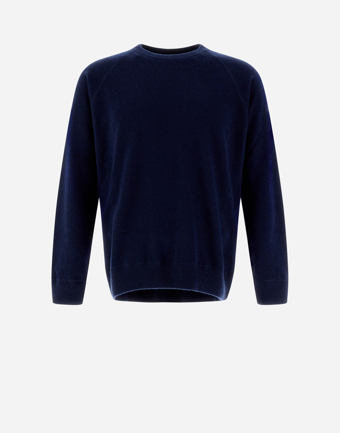 Herno "soft Texture" Raglan Sleeves Pullover In Navy Blue