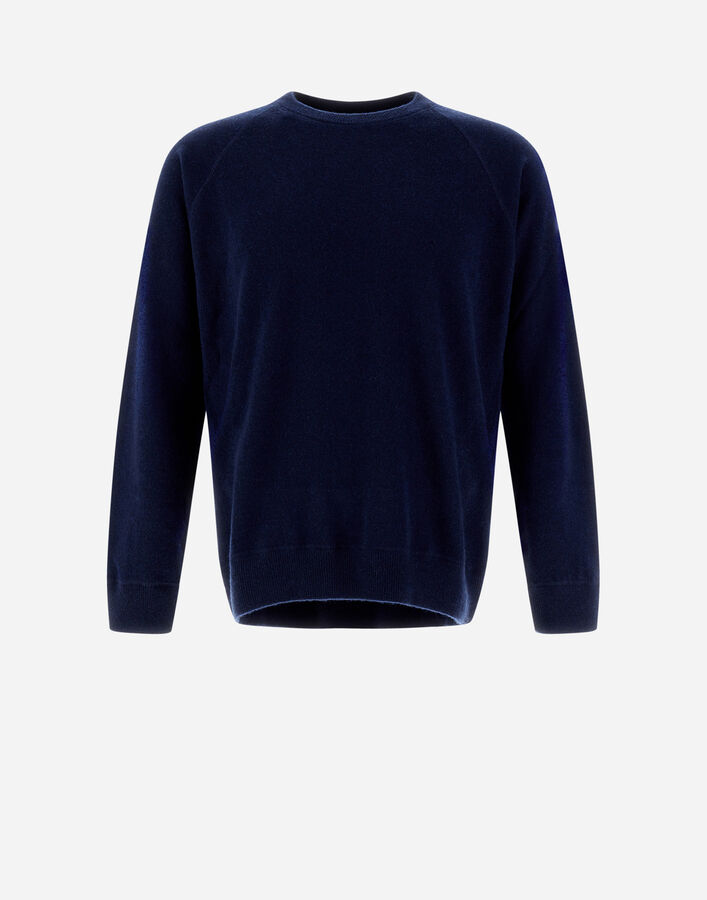 Herno RESORT SWEATER IN PLAIN CASHMERE Navy Blue MG00024UR710229200