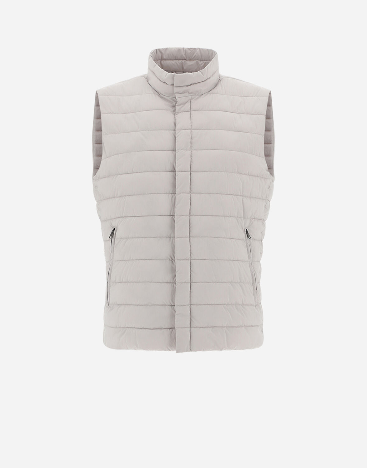 Herno Man Puffer Light Grey Size 40 Polyamide, Polyurethane, Acetate, Polyester In Grey