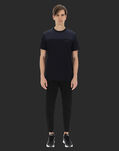 Herno LAMINAR COMPACT JERSEY BIMATERIAL T-SHIRT WITH LAMINAR LOGO Blue JG003UL520009201