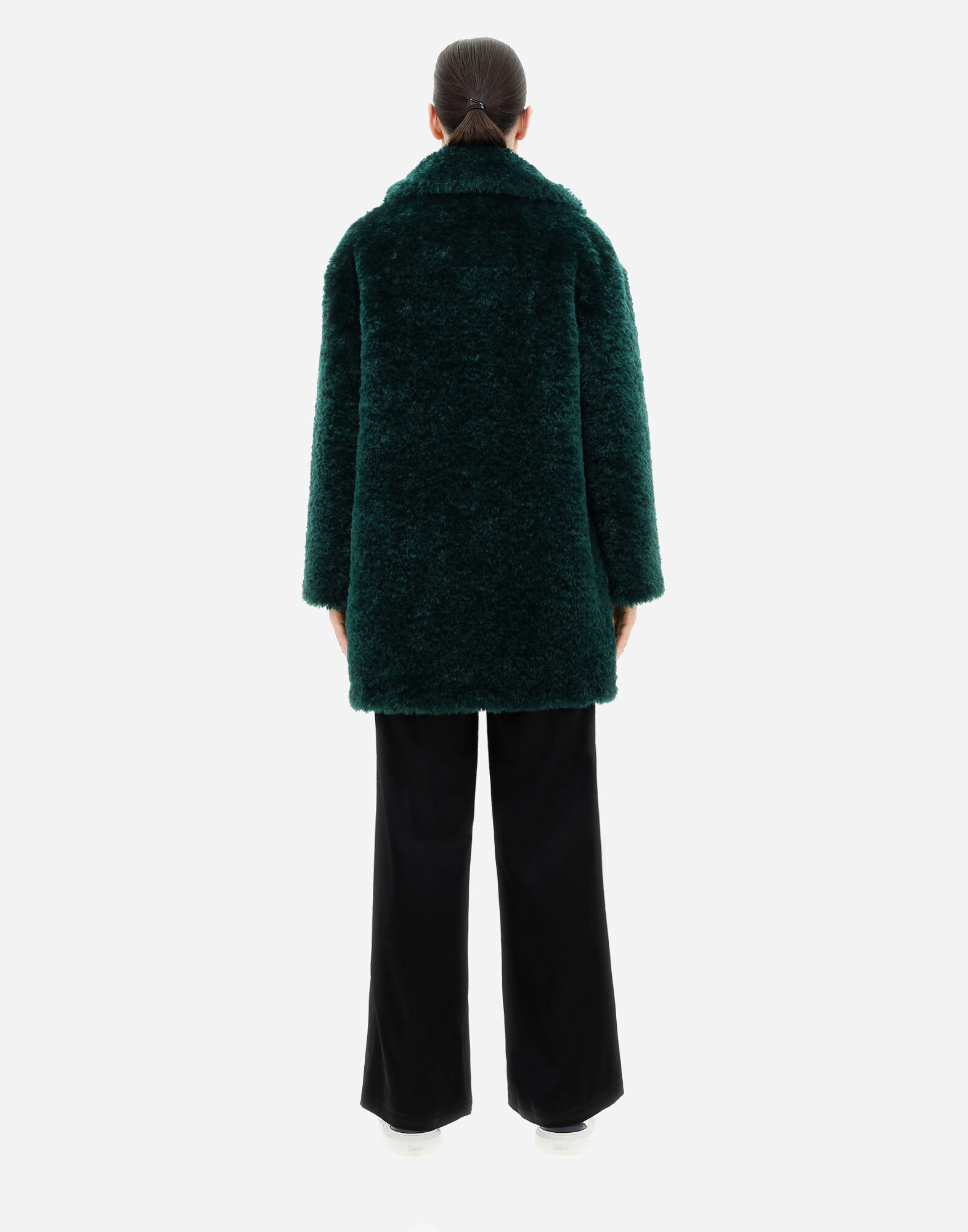 GIACCONE CURLY FAUX FUR HDM in College green for Women Herno