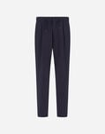 Herno LIGHT COMFORT STRETCH WOVEN TROUSERS Blue PT000155U12773S9201