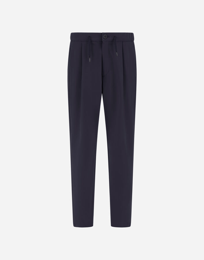 Herno LIGHT COMFORT STRETCH WOVEN TROUSERS Blue PT000155U12773S9201