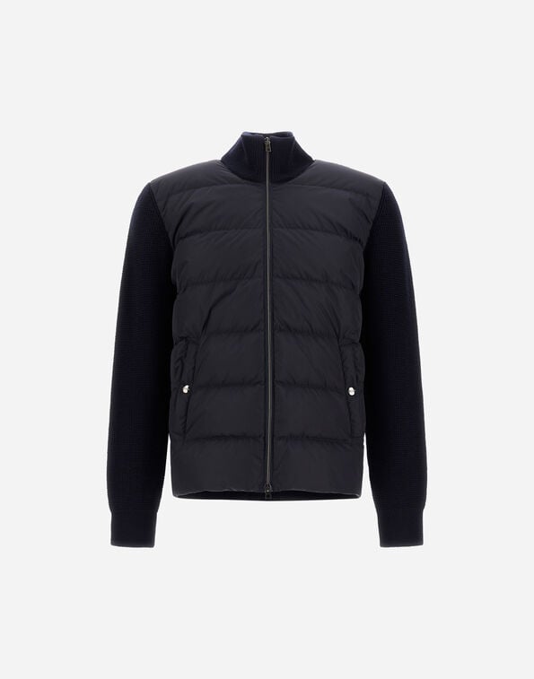 Herno WOOL JACKET WITH A WAFFLE-KNIT TEXTURE AND NYLON Dark Blue MP000138U702599290