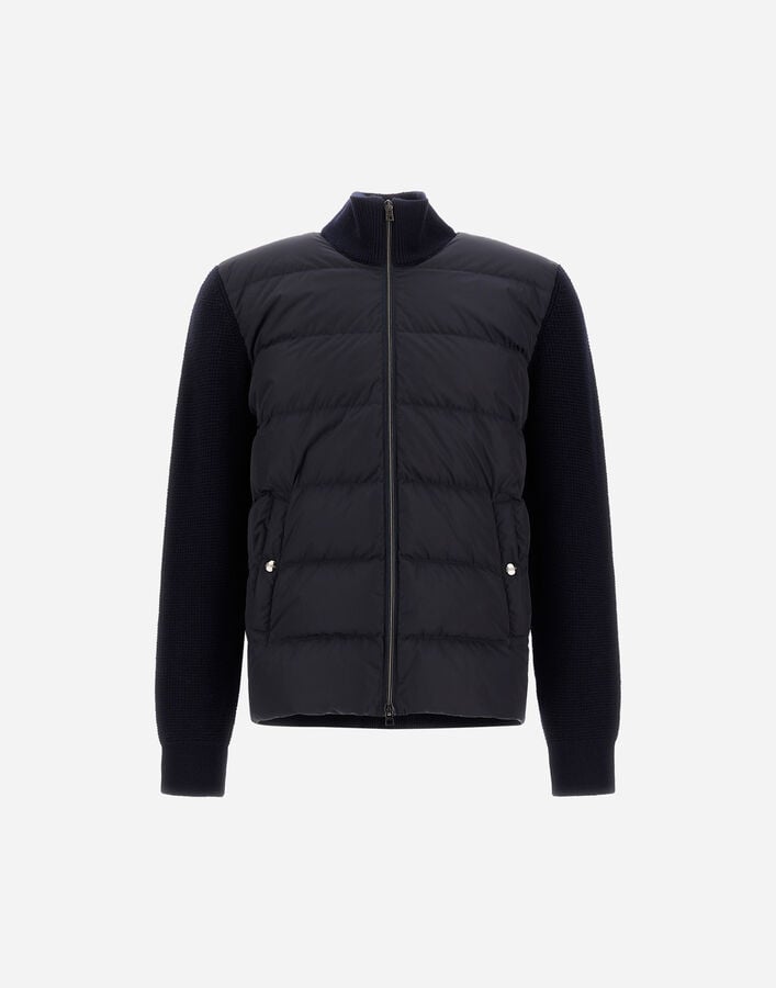 Herno WOOL JACKET WITH A WAFFLE-KNIT TEXTURE AND NYLON Dark Blue MP000138U702599290