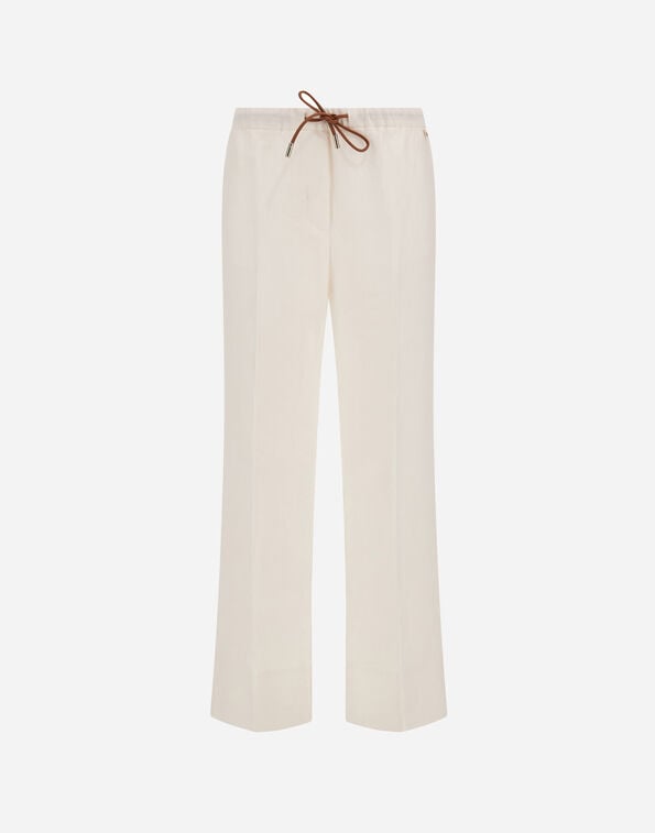 Herno TROUSERS IN NEW LINEN White PT000219D17105Z1000