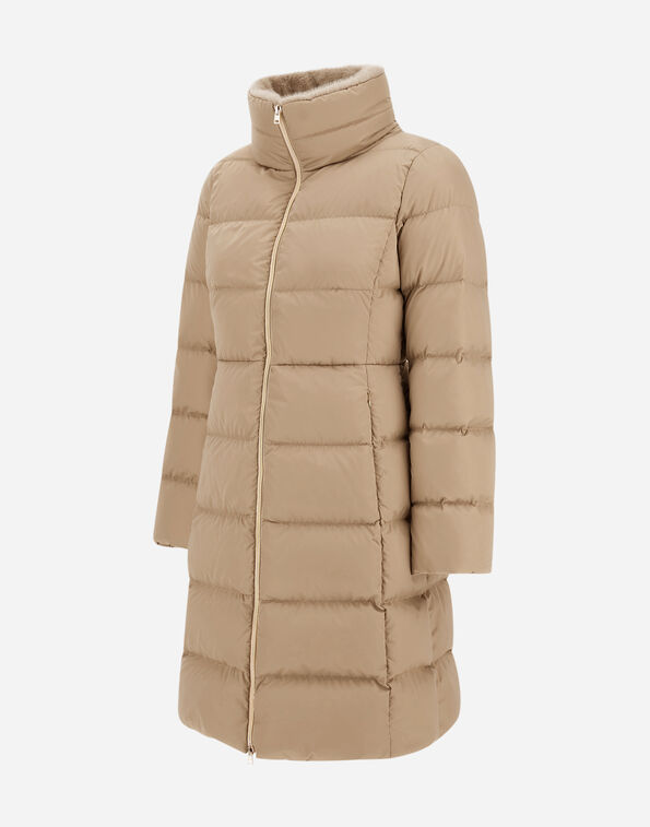 SATIN AND LADY ALTERNATIVE FUR LONG JACKET Herno product thumbnail image view 6