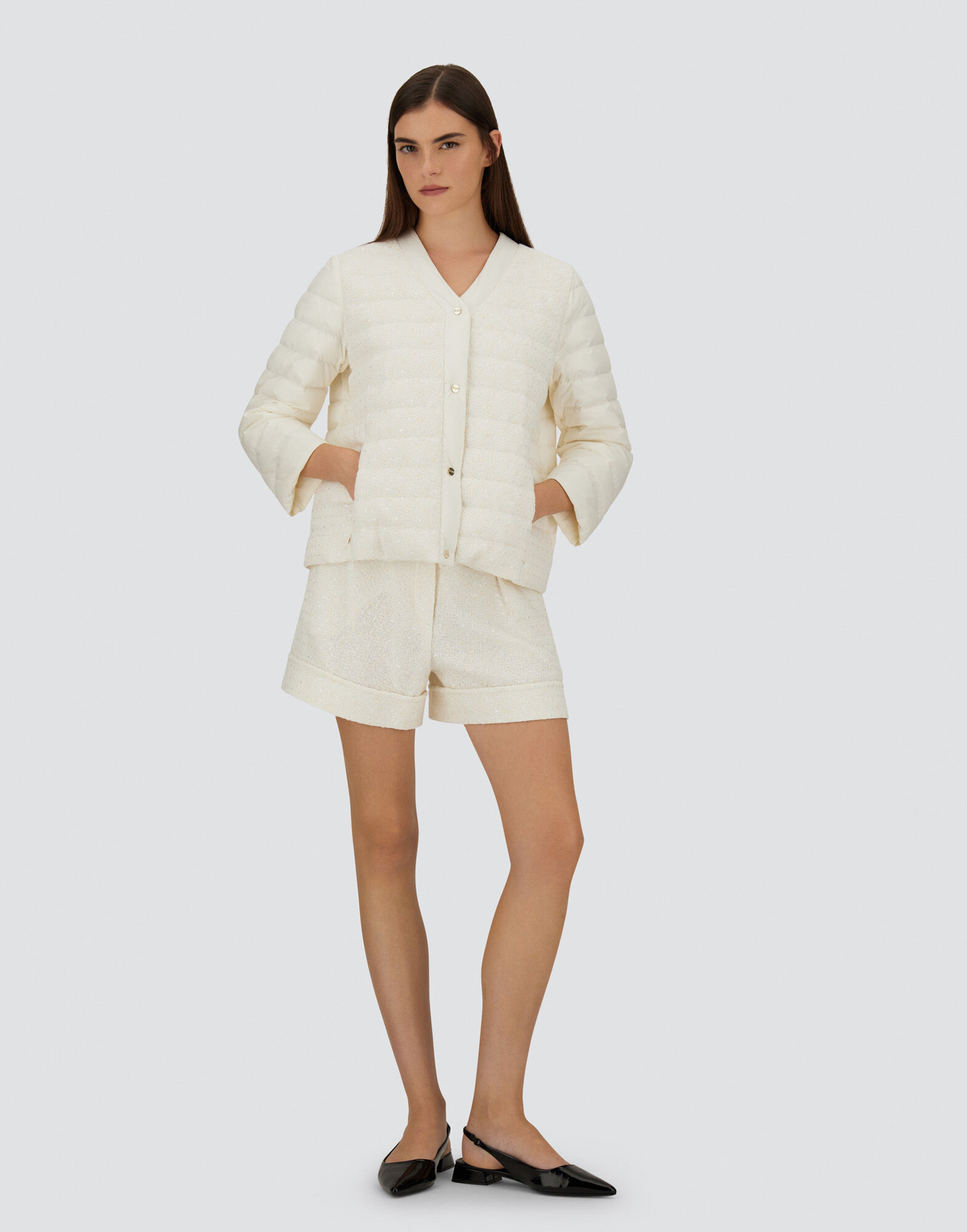 レディース CAPE IN 3D TWEED アイボリー | Herno® (ヘルノ)