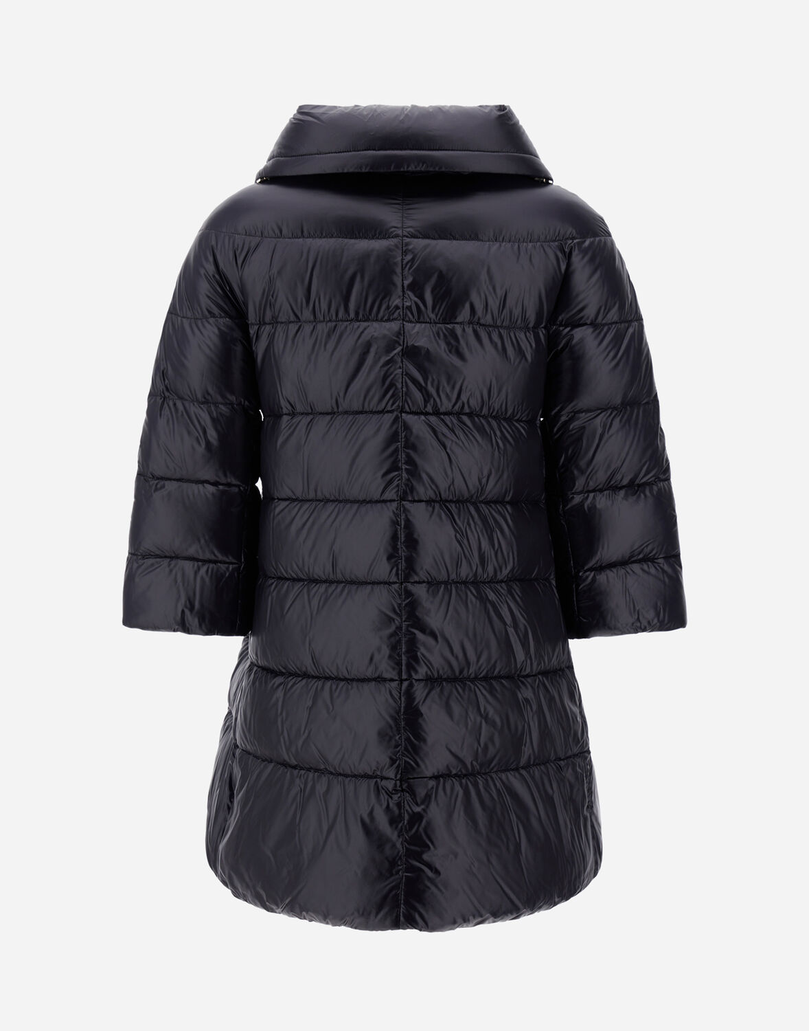 Herno A-shape Jacket In Nylon Ultralight And Lady Alternative Fur In Black