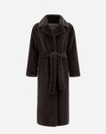 Herno LONG SOFT COAT Brown CA0409D124228895