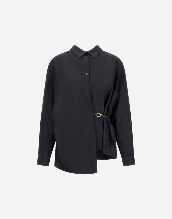 Herno STRETCH WOOL GABARDINE SHIRT Iron CM000068D334539487