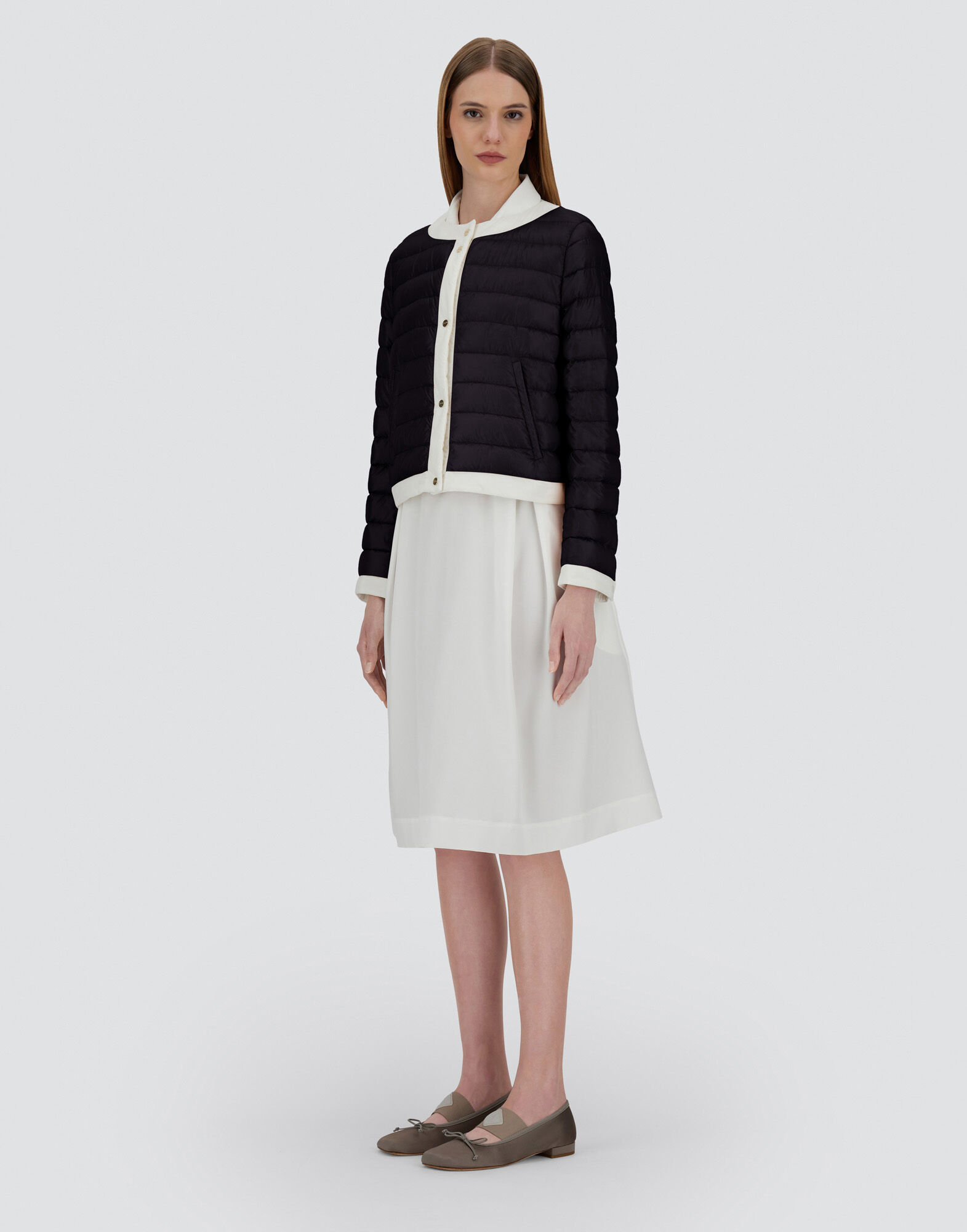 JACKET IN NYLON ULTRALIGHT AND ECOAGE in Black for Women