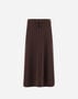 Herno MATTE CREPE SATIN SKIRT Dark Chocolate GN000093D127558800