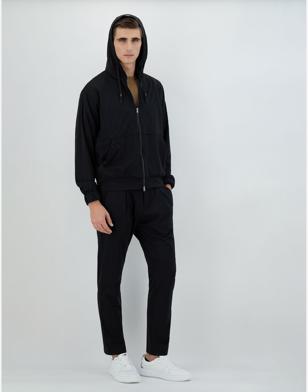 Herno Nylon Jersey スウェットシャツ In Black