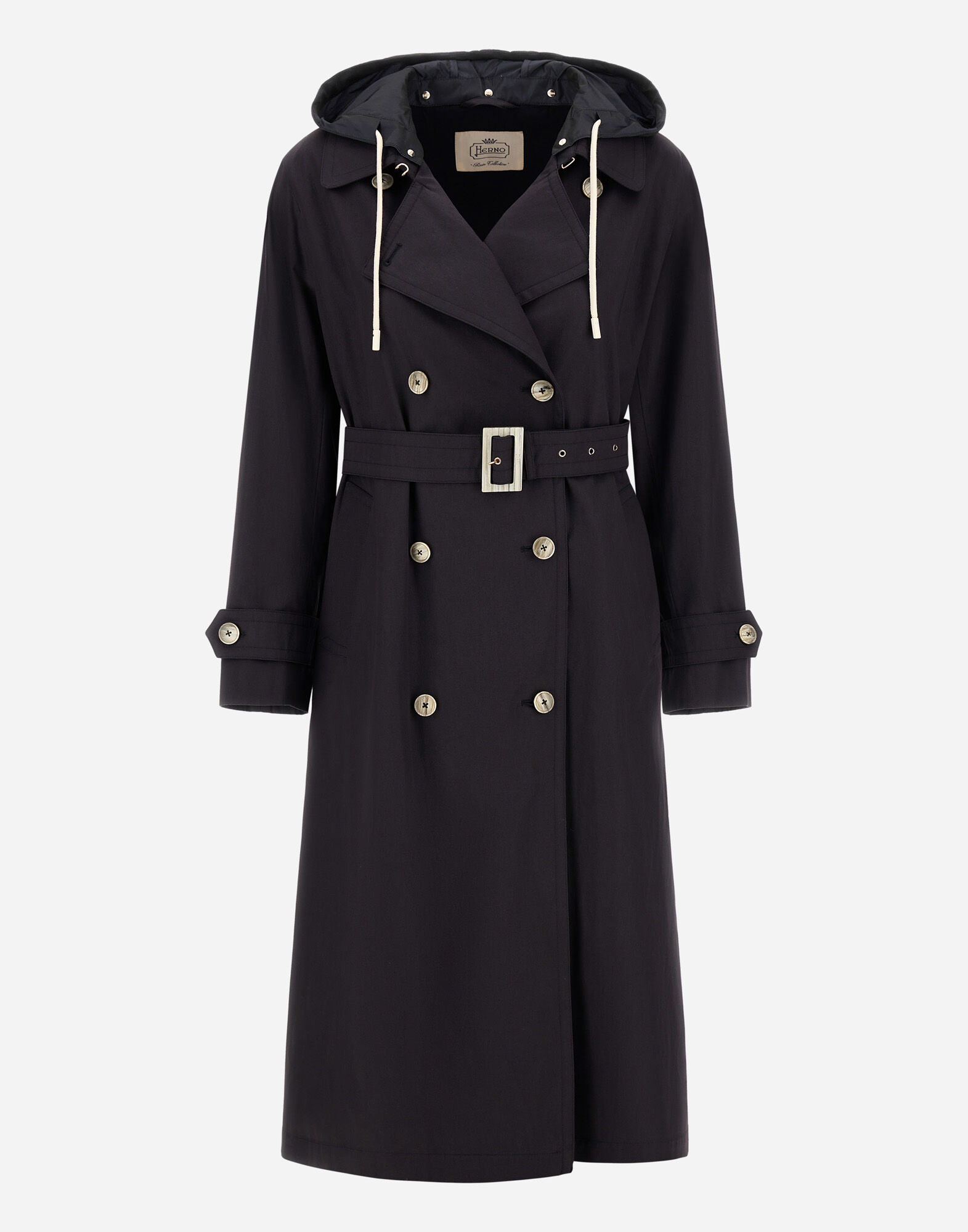 HERNO コート　サイズ44　IN-TECH TRENCH COAT IN DEAN AND NEW TECHNO TAFFETÀ in Navy Blue for Women