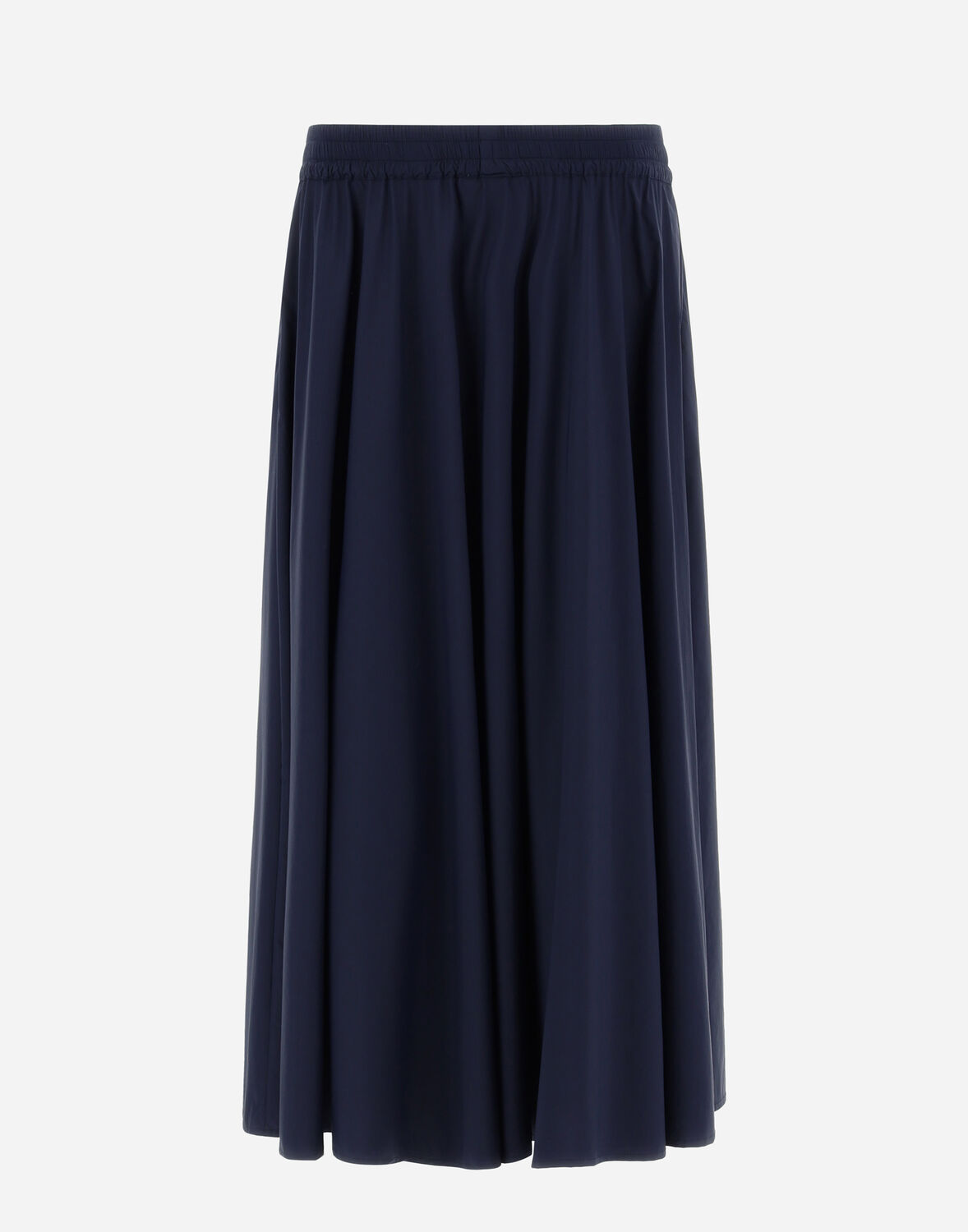 Herno Women Black Skirt With Elastic Drawstring Waist In Tech Fabric Stretch Woman