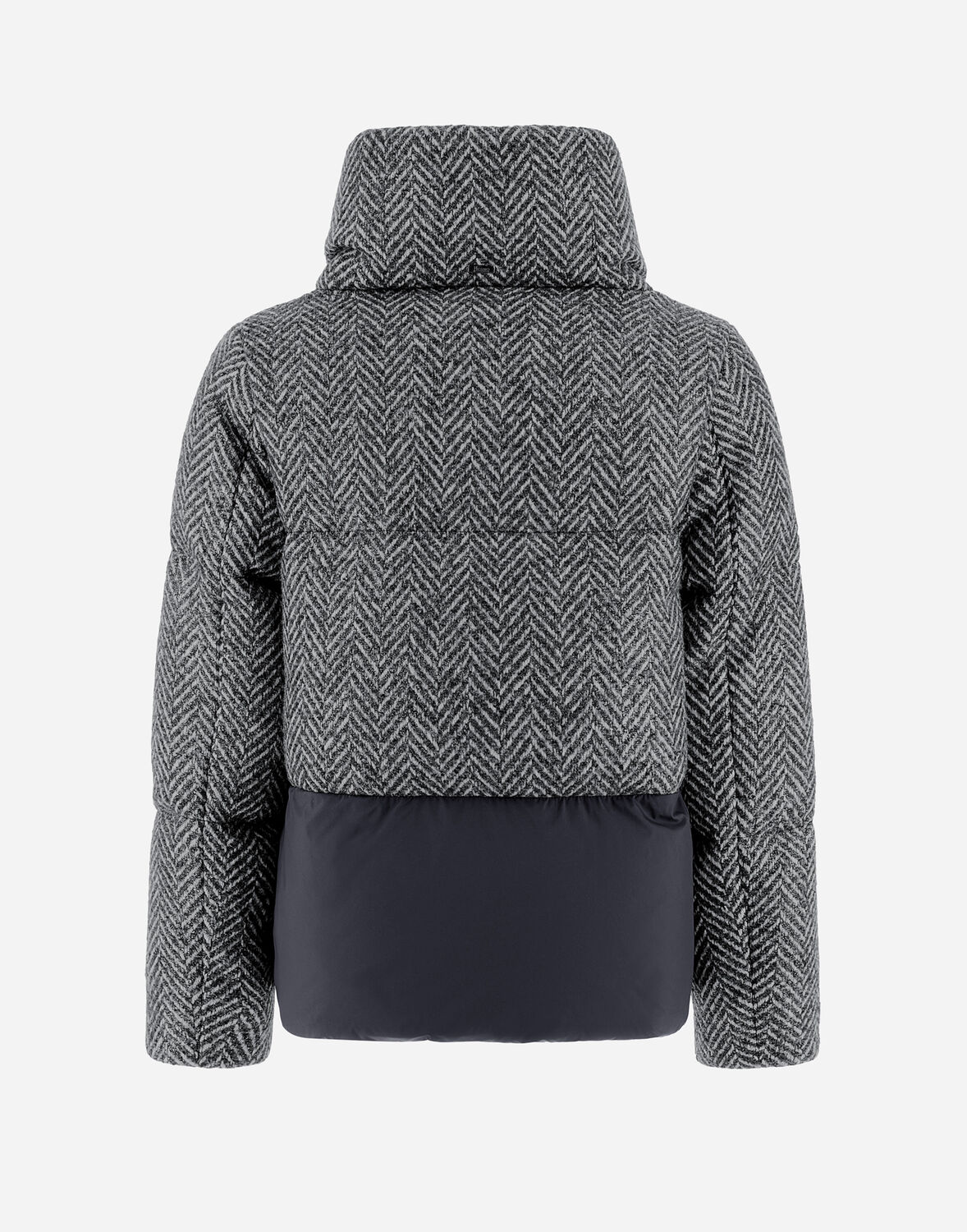 Herno ラミネート ヘリンボーン エコエイジ ケープ In Grey