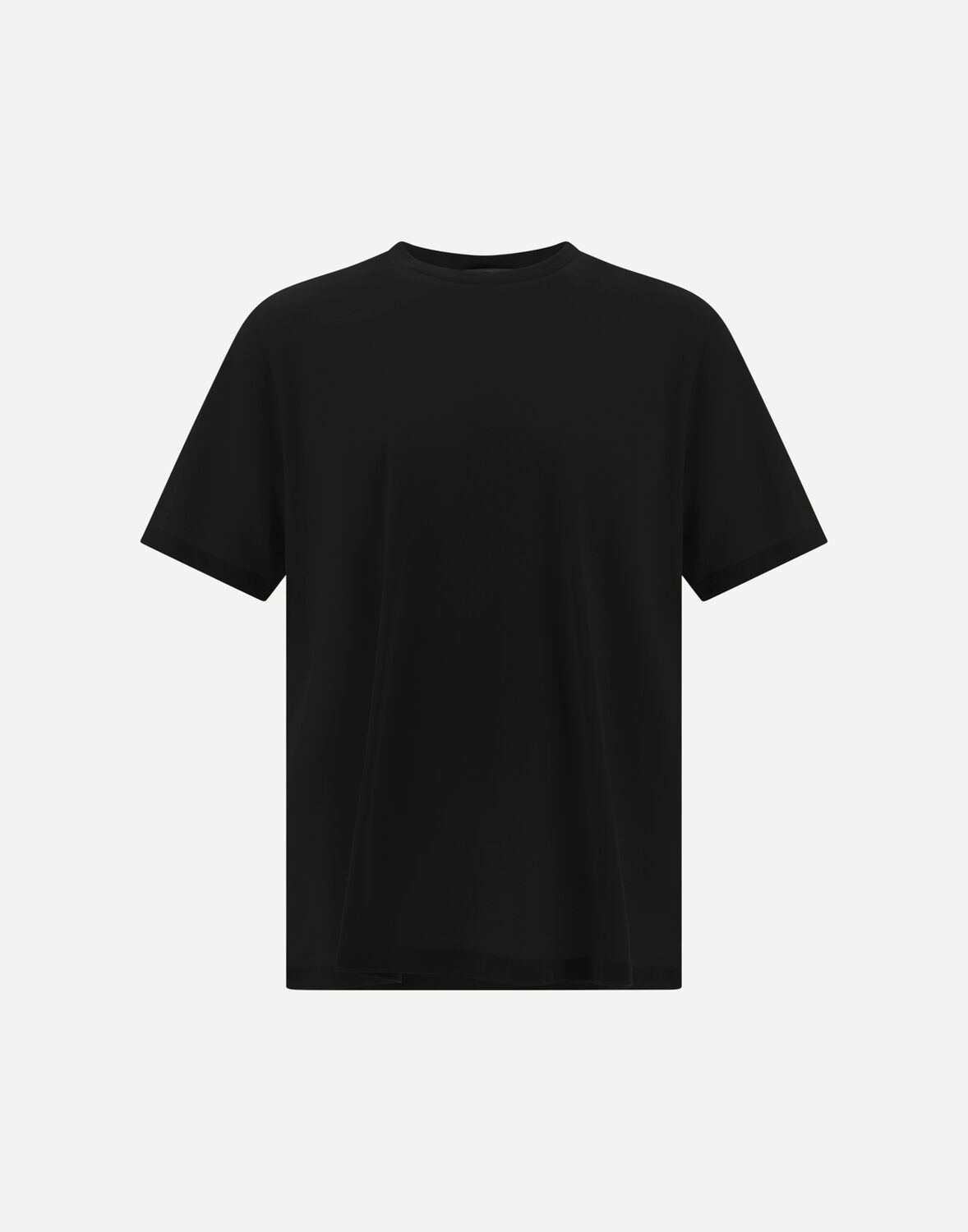 Herno Stretch-cotton Jersey T-shirt With Scuba Details In Black