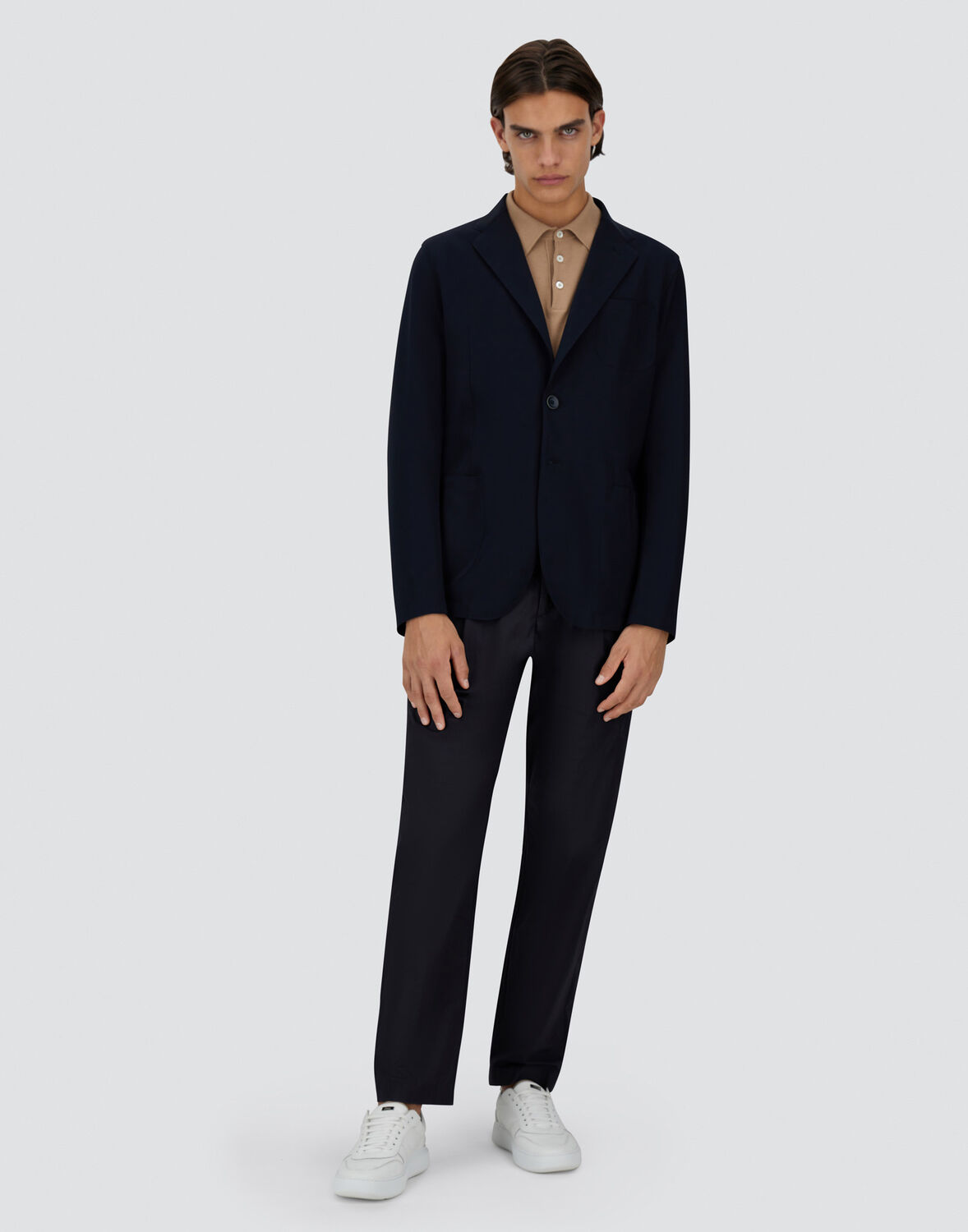 Herno Single-breasted Tailored Blazer In Navy Blue