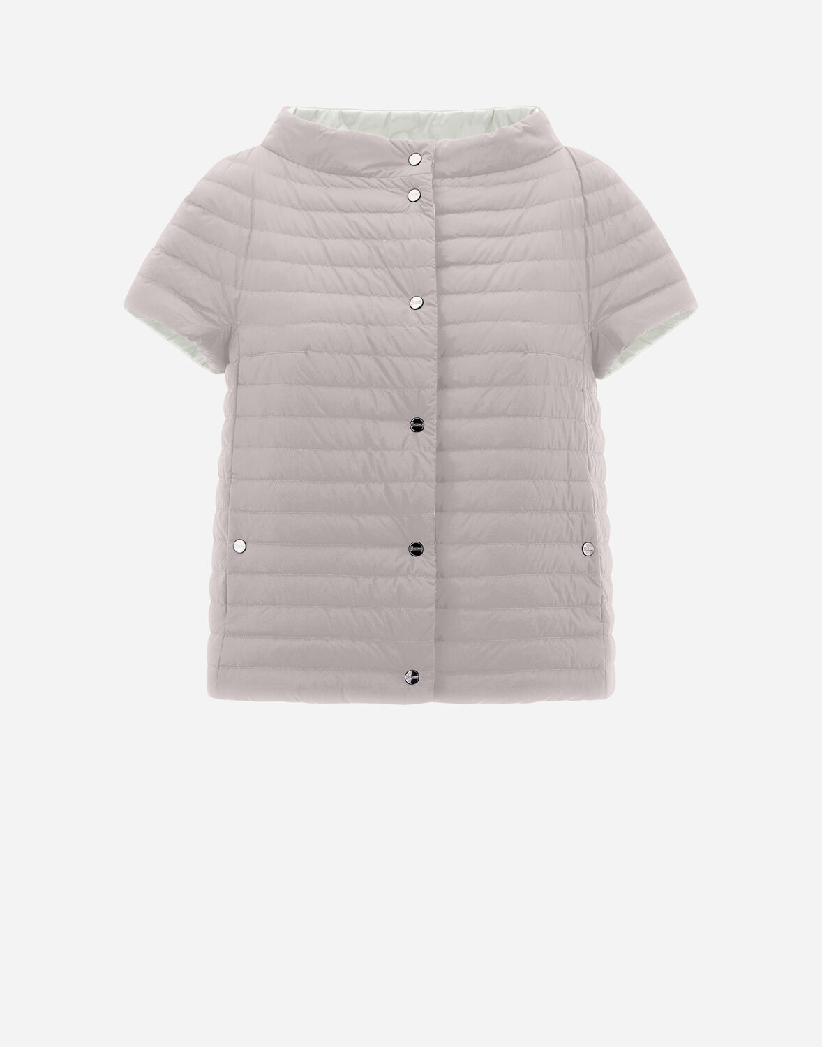 Herno リバーシブル Ecoage ＆ Nylon Ultralight ケープ In White/grey