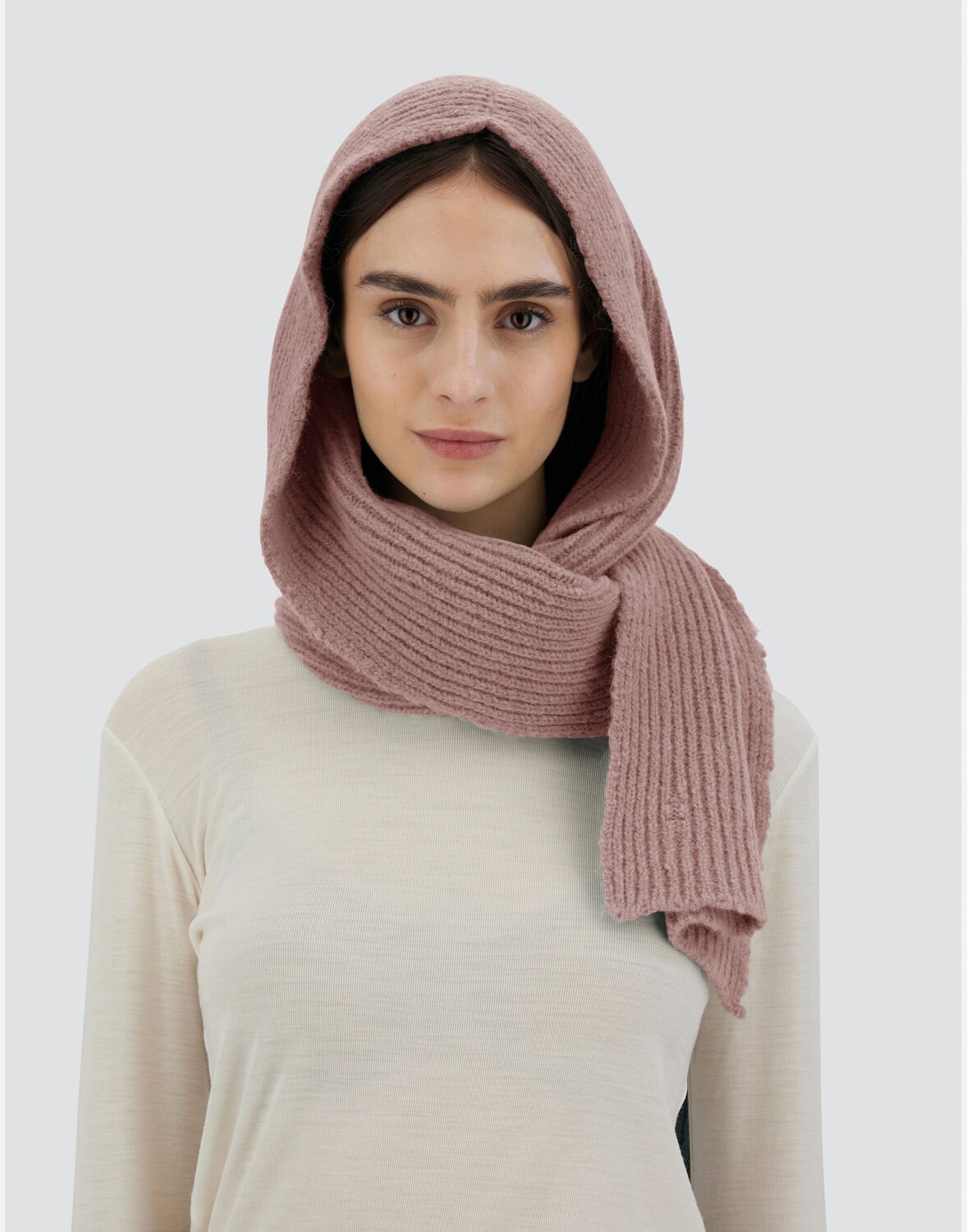 HERNO SCARF IN PLAIN ALPACA WOOL 