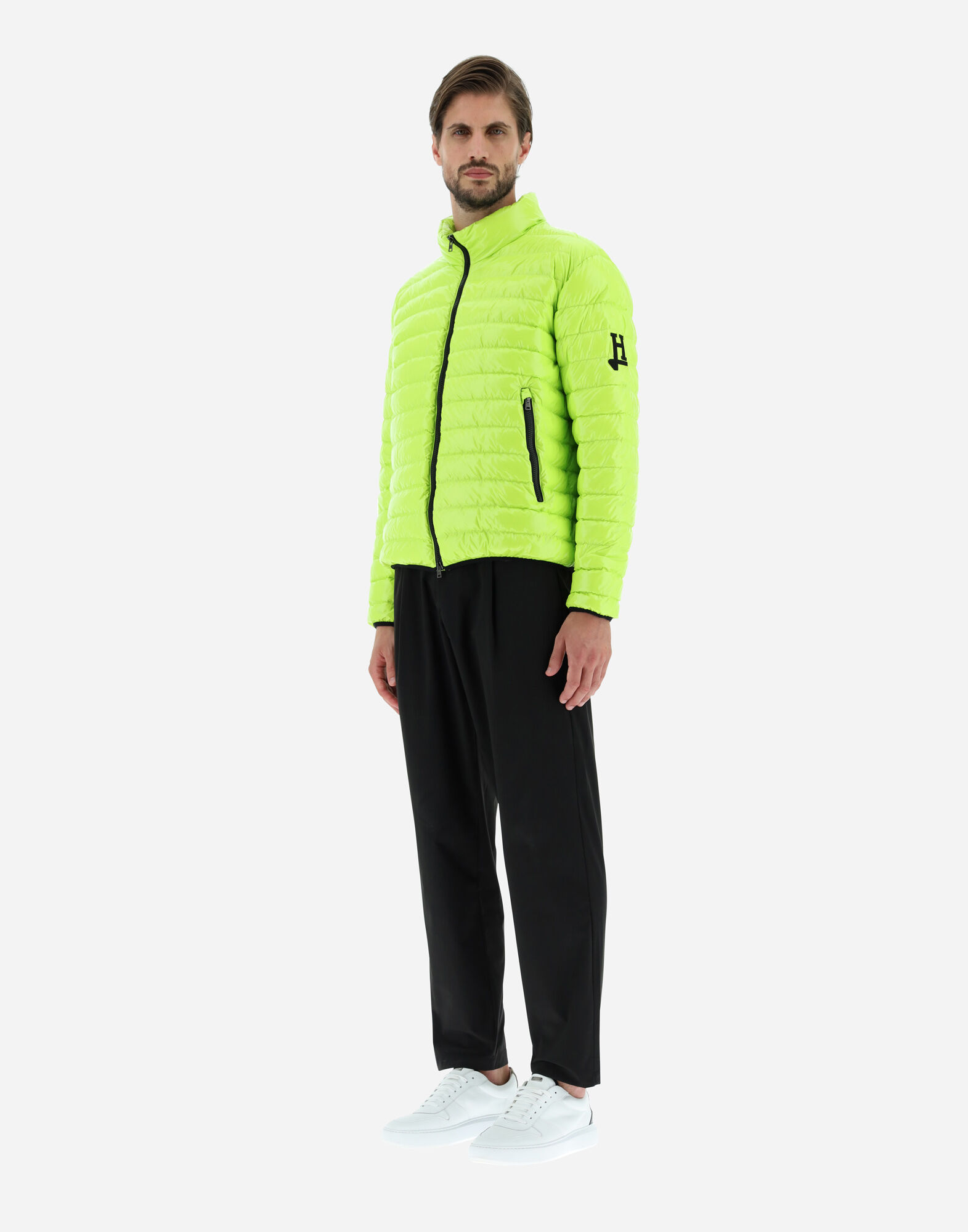 PIUMINO GIUBBOTTO HERNO UOMO MAIN in Neon Yellow for Men Herno