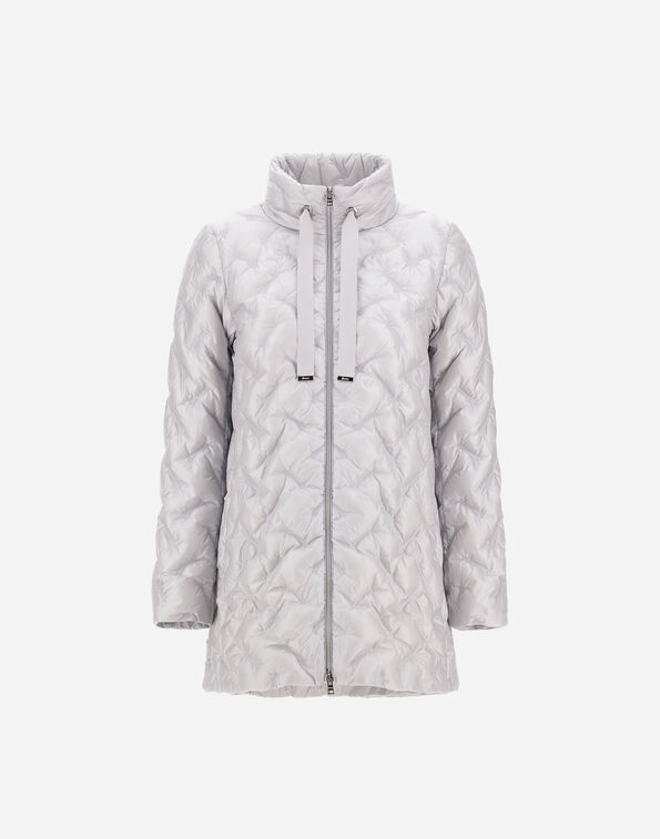 Herno RESORT A-SHAPE JACKET IN NYLON ULTRALIGHT Pearl Grey PI00181DR12017Z9404