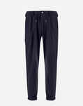 Herno TROUSERS IN CREPE FLUID Navy Blue PT000058U334219200