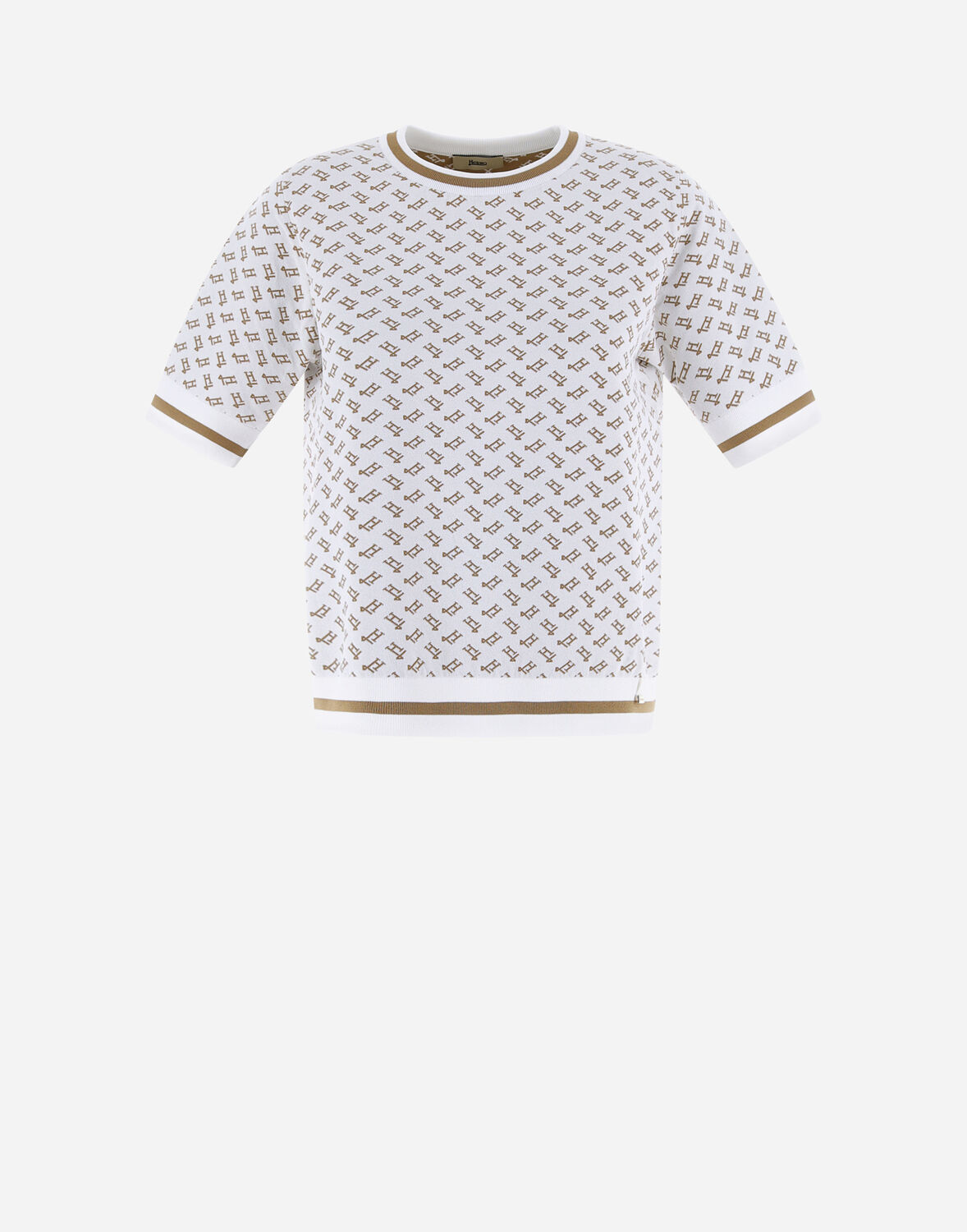 Herno Endless Viscose Monogram Tシャツ In White