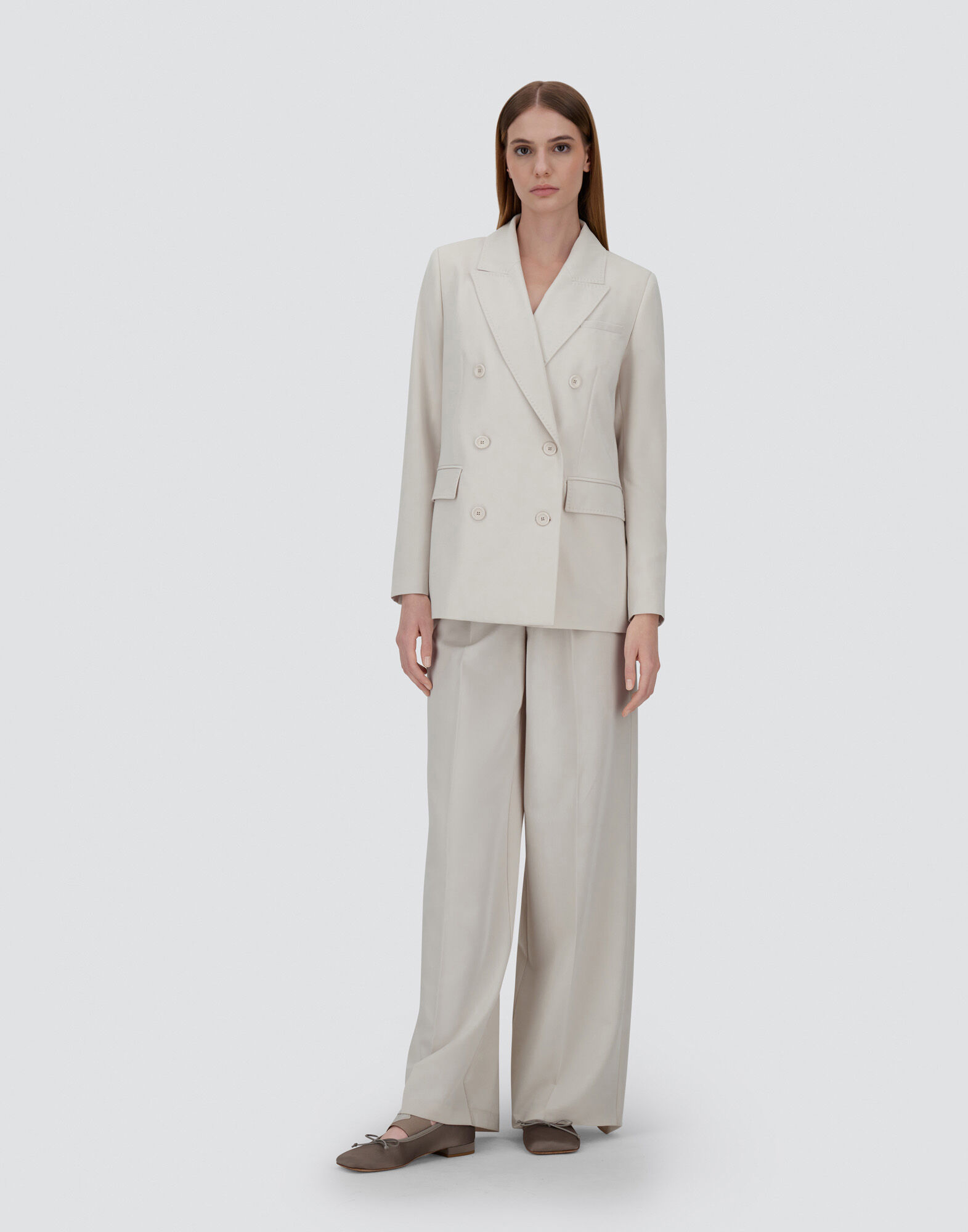 【HERNO】FLAWLESS WOVEN 完璧な織りブレザー クリーム FLAWLESS WOVEN BLAZER in Cream for Women | Herno®