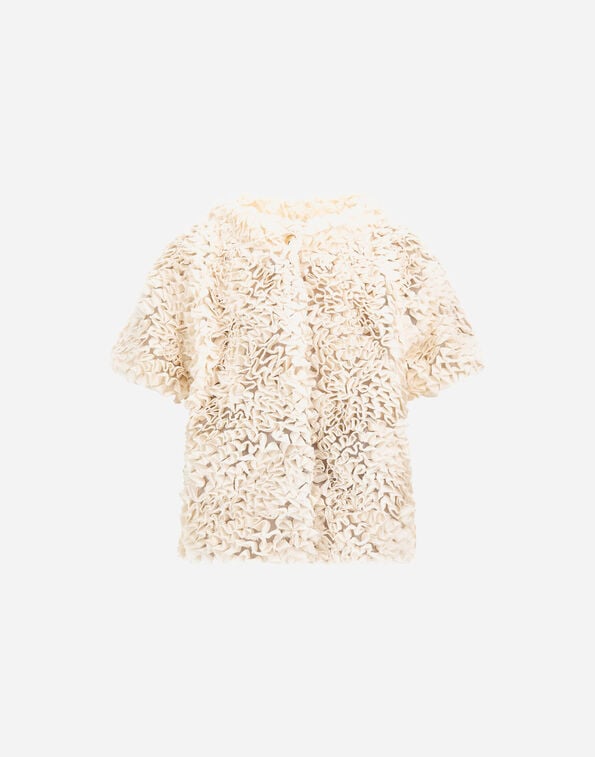 Herno JACKET IN FRU FRU GEORGETTE Natural GI000096G127831100