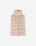 Herno LADY ALTERNATIVE FUR AND NYLON ULTRALIGHT VEST Chantilly PI002122D126301985