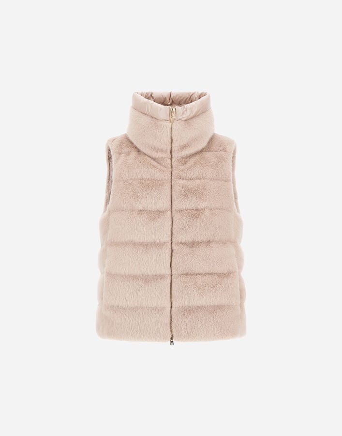 VEST IN LADY ALTERNATIVE FUR AND NYLON ULTRALIGHT Herno Herno VEST IN LADY ALTERNATIVE FUR AND NYLON ULTRALIGHT Chantilly PI002122D126301985