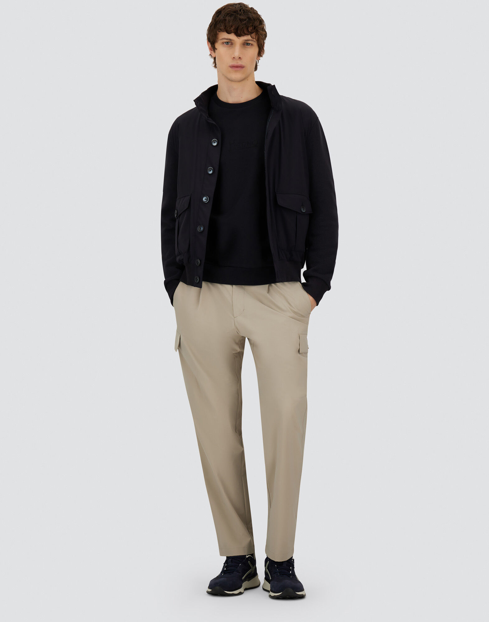メンズ RESORT JACKET IN COTTON INTERLOCK AND TRAVEL NYLON PONENTE