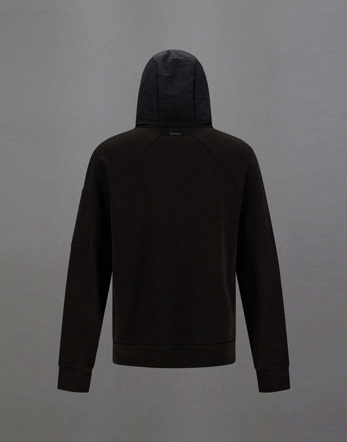 Herno ラミナーヘビー コットン セーター&ライト オパールセント スウェットシャツ In Black