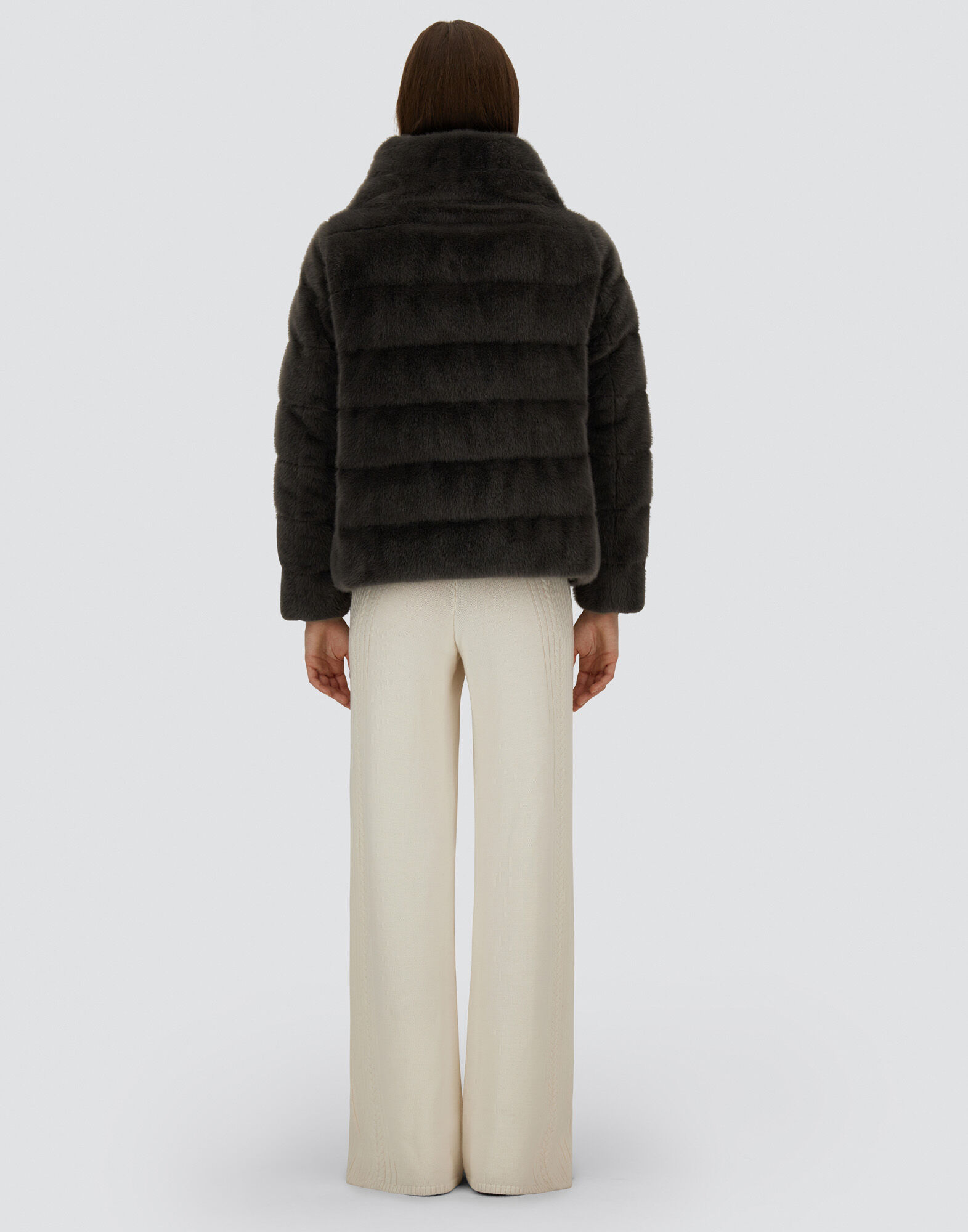 【関税&送料込】Herno Cappa レディース CAPPA IN LADY ALTERNATIVE FUR グレー | Herno