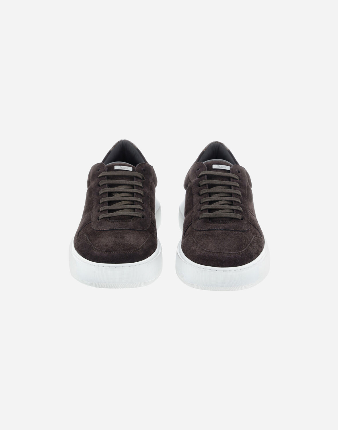 Herno Suede And Monogram Trainers - Male Shoes Dark Brown 46