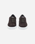 Herno SUEDE AND MONOGRAM TRAINERS Dark Brown SH002UMSHOE138993